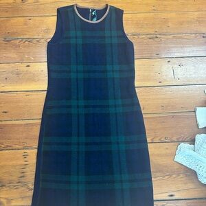 Lauren Ralph Lauren Plaid Midi Dress - Green and Black